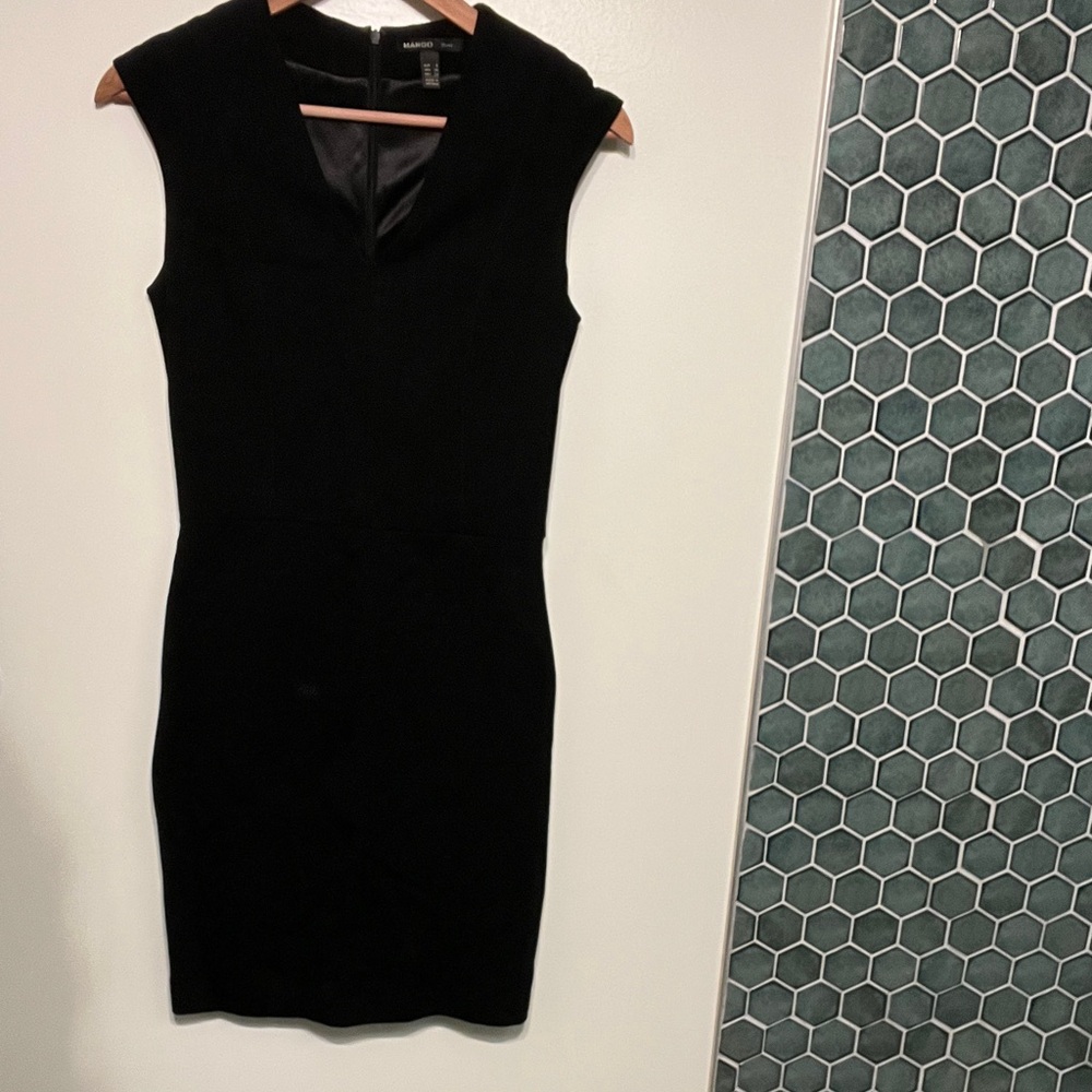 Mango Elegant Black Mini Dress